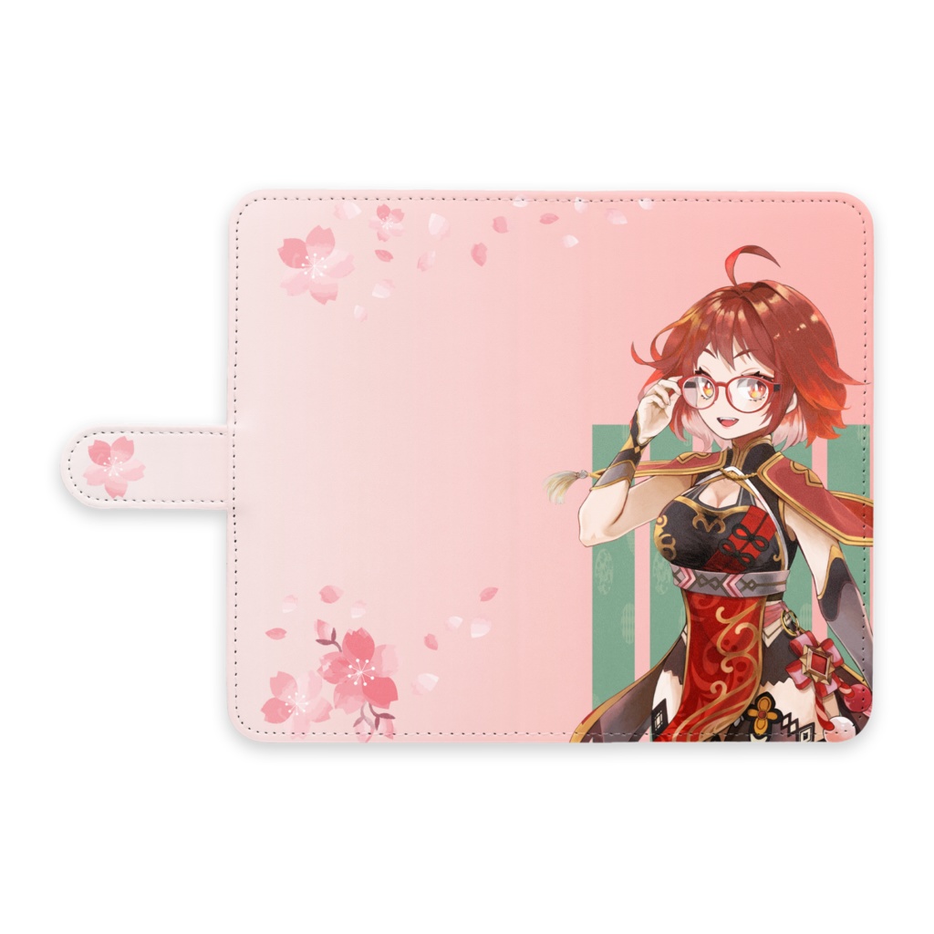 Androidケース　桜散るピンク　Lサイズ