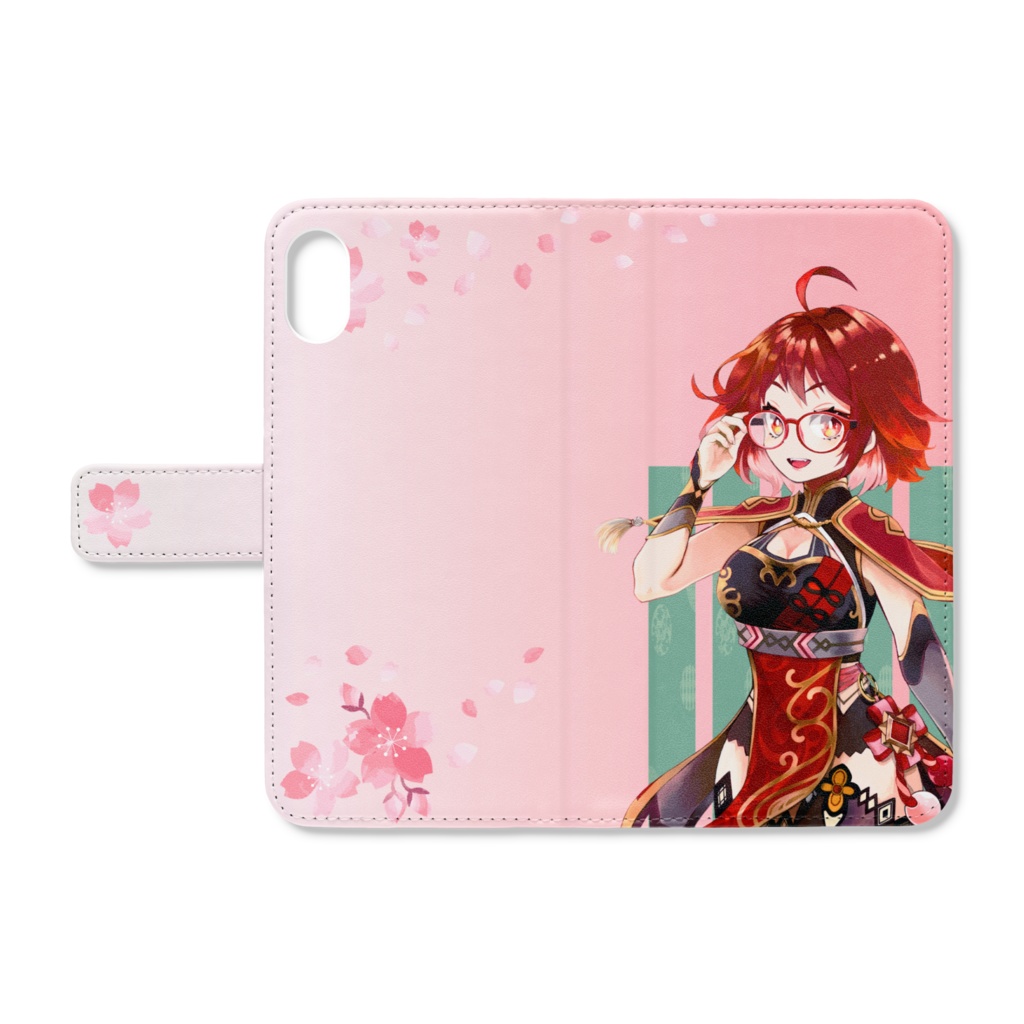 iPhoneケース 桜散るピンク iPhoneⅩSMax