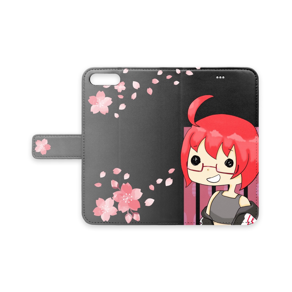 iPhoneケース ぬーんブラック iPhone8Plus/7Plus