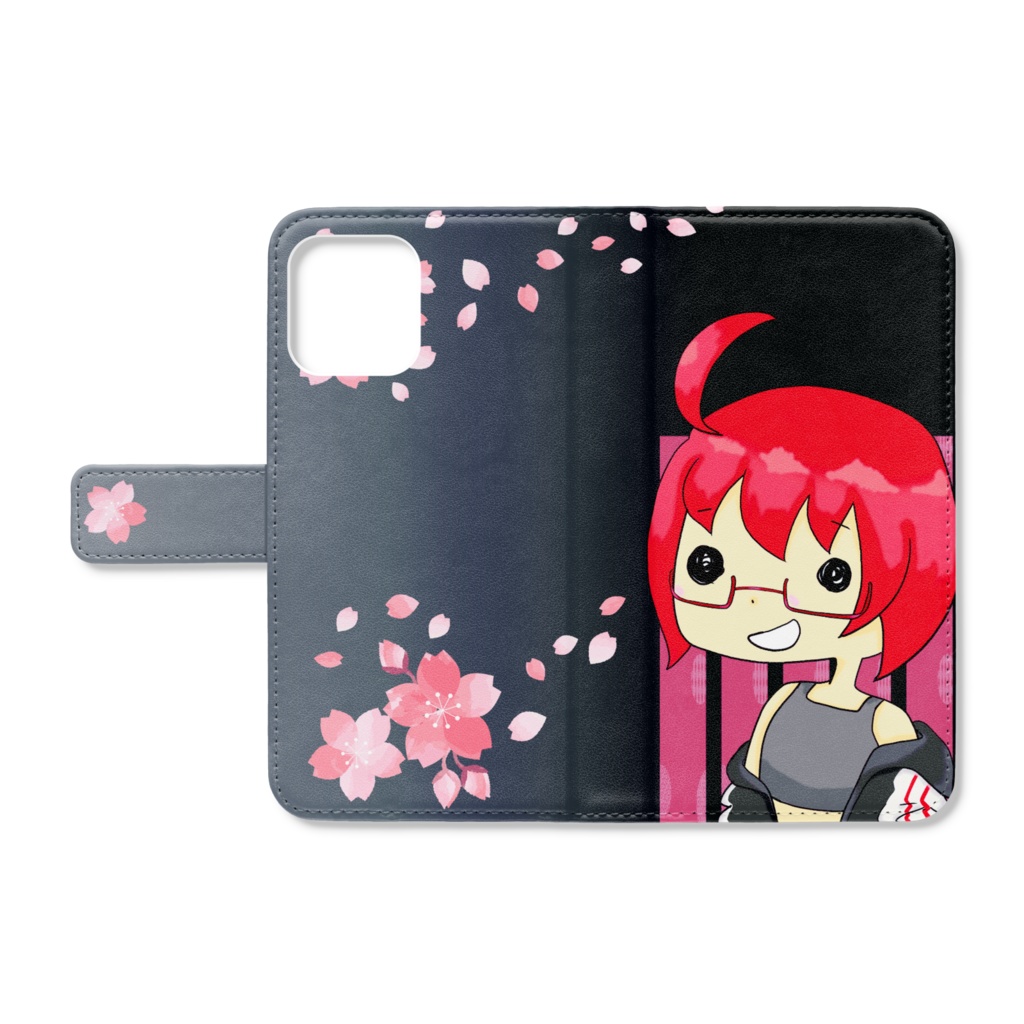 iPhoneケース ぬーんブラック iPhone12/12Pro