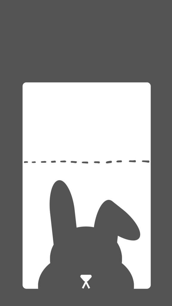 スマホ壁紙　兎　片耳垂れ