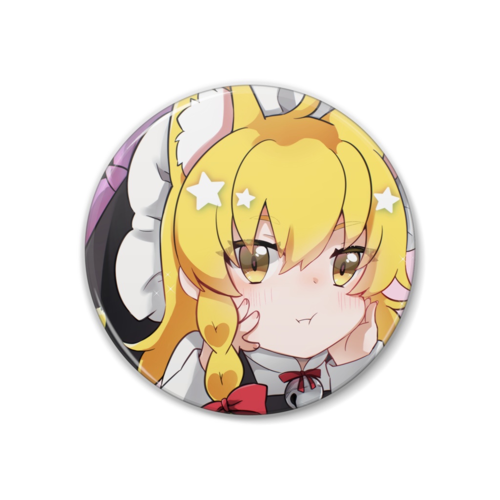 【東方project】ネコ魔理沙(缶バッチ:38mm)
