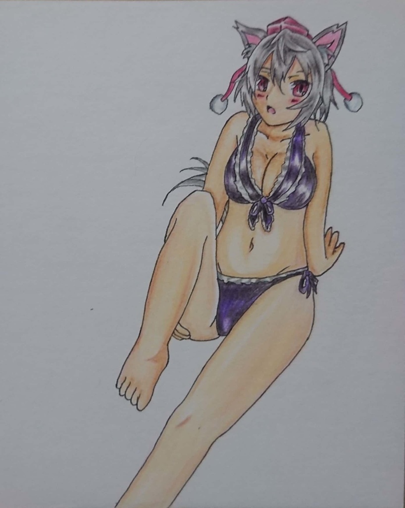 水着犬走椛「小色紙」