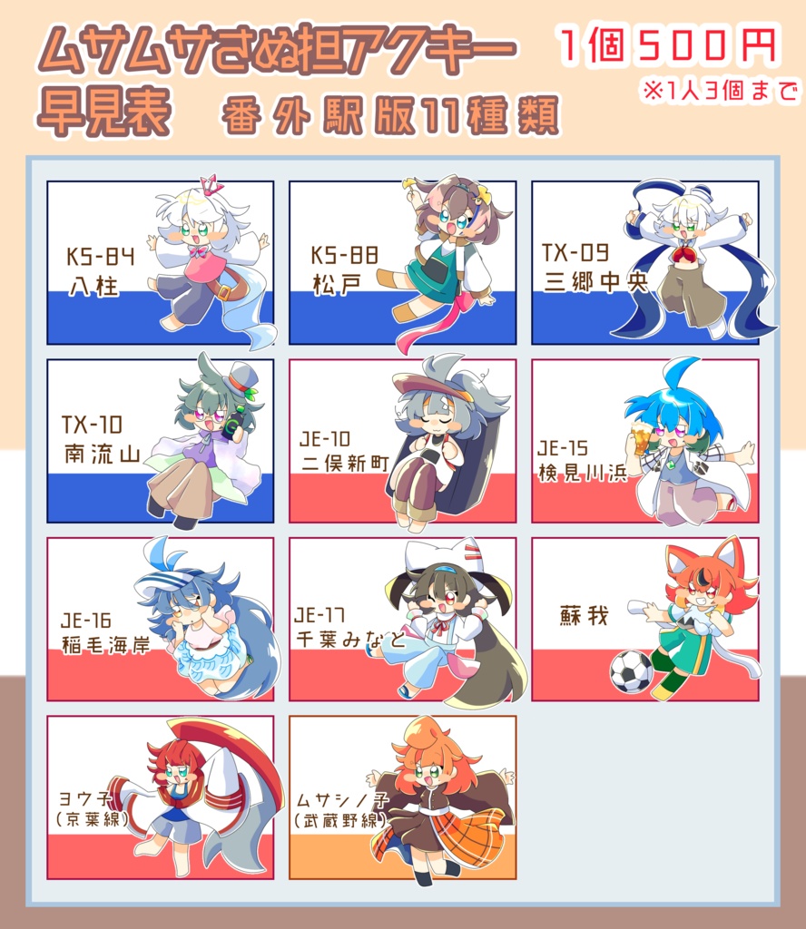 ムサムサさぬ版アクリルキーホルダー