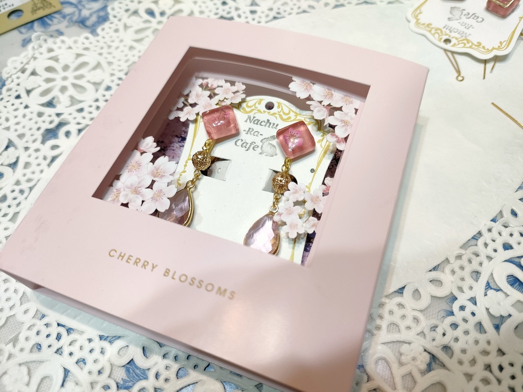 血桜概念ドロップイヤリング/ピアス