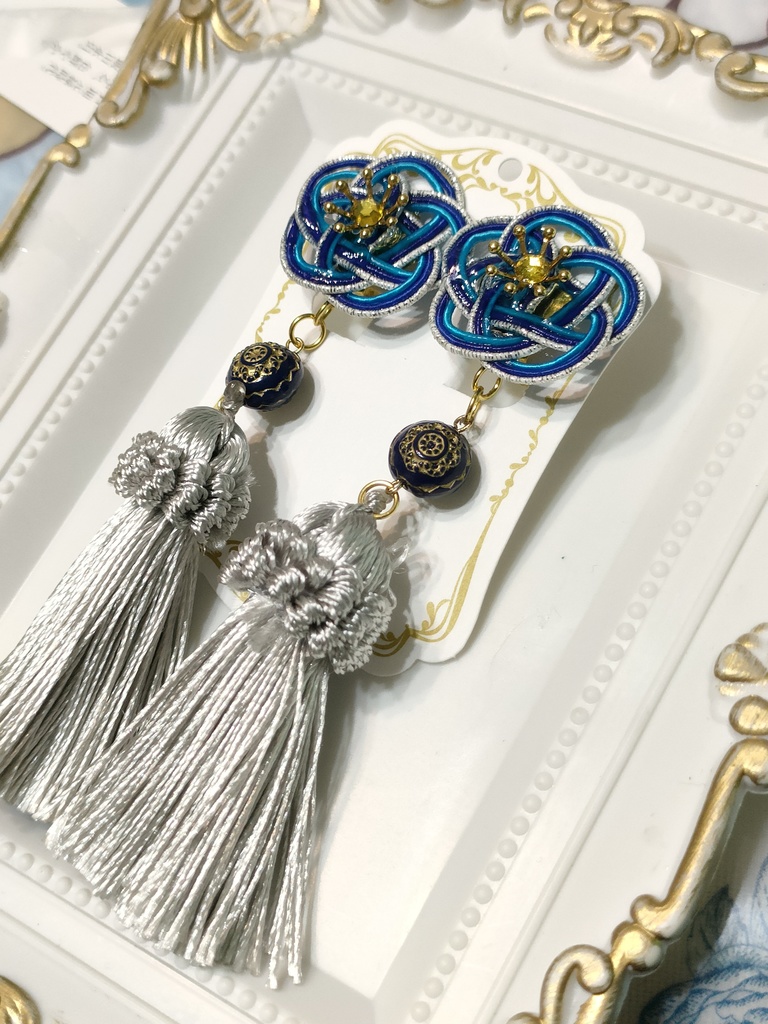 鬼太郎の父概念水引タッセルイヤリング