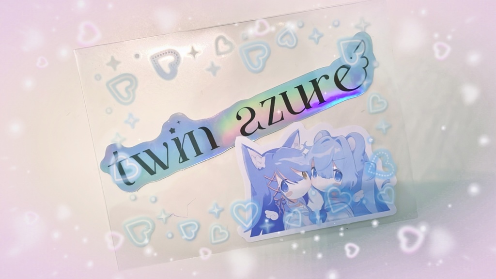twin azure ステッカー