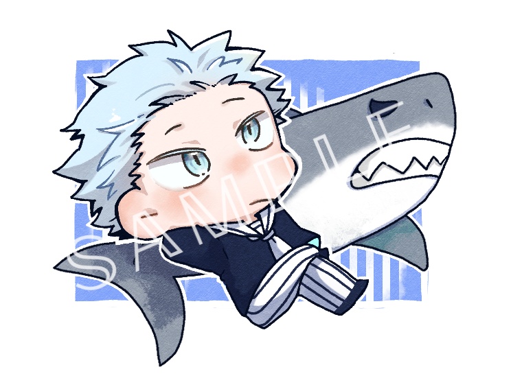 お魚と一緒アクキー