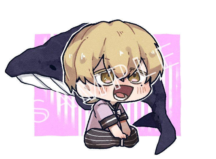 お魚と一緒アクキー