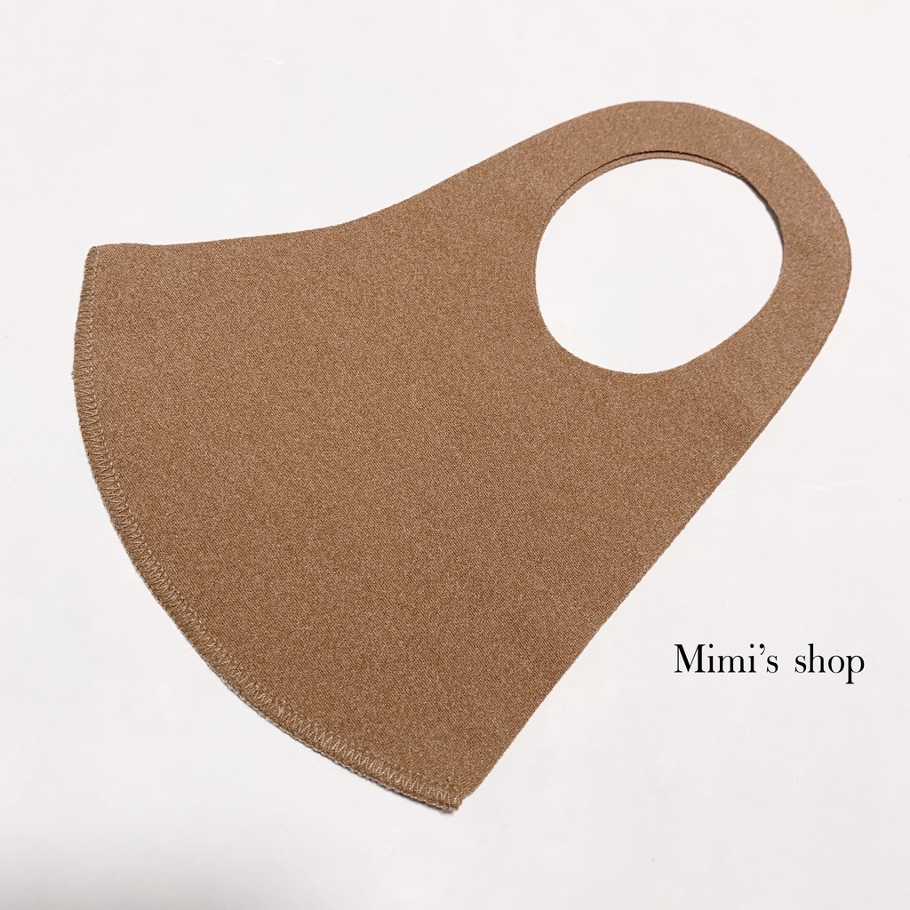 水着用素材 立体マスク キャメルブラウン 茶色 男女兼用 速乾 涼しい オールシーズン 肌荒れしない