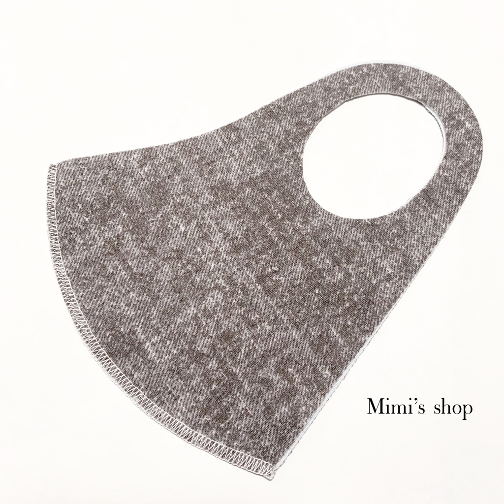 水着用素材 立体マスク ツイード柄 プリント カーキ グレー 男女兼用 速乾 オールシーズン 肌荒れしない 快適 蒸れない 秋冬マスク