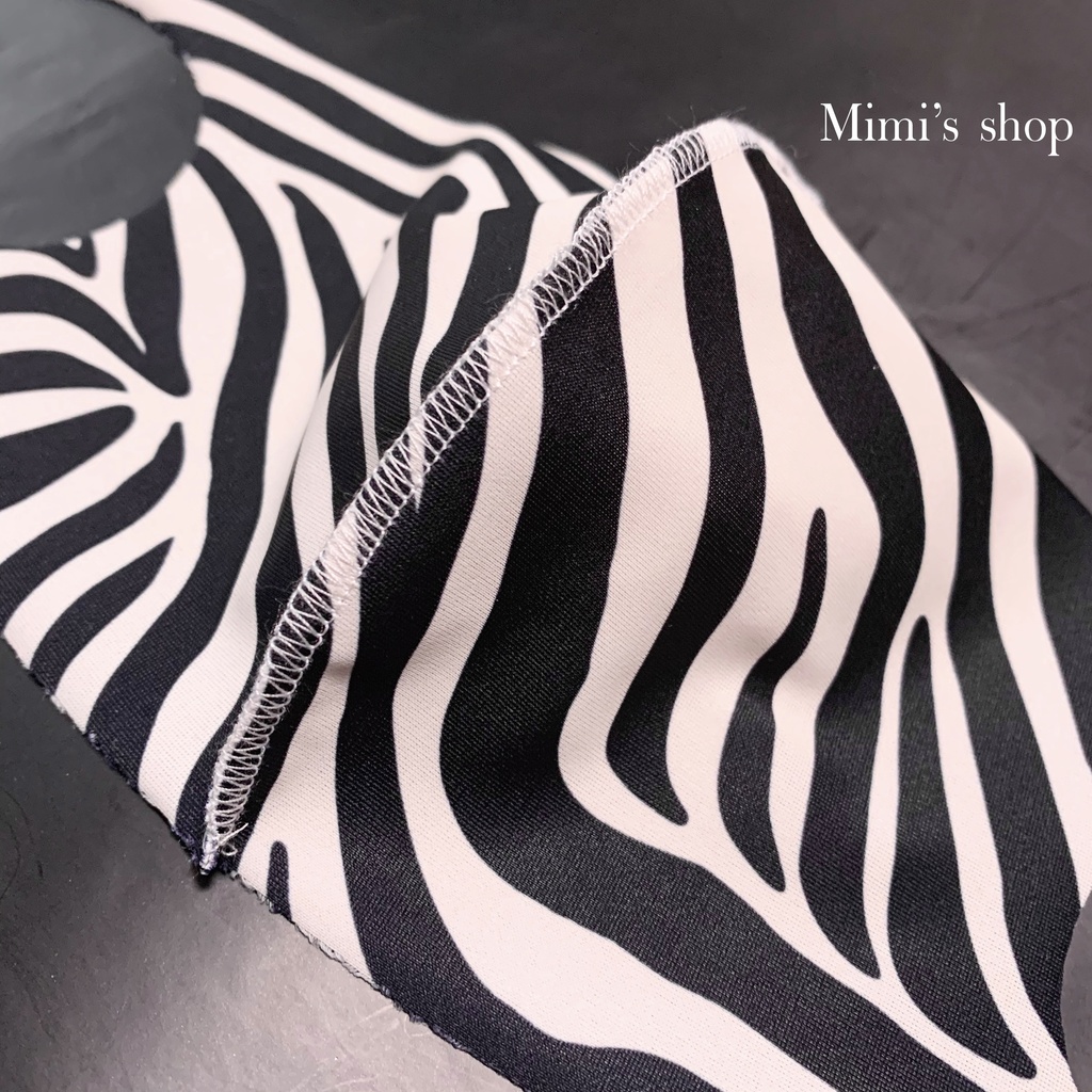水着用素材 立体マスク プリント おしゃれ かわいい ゼブラ柄 黒 男女兼用 蒸れない 快適 肌荒れしない