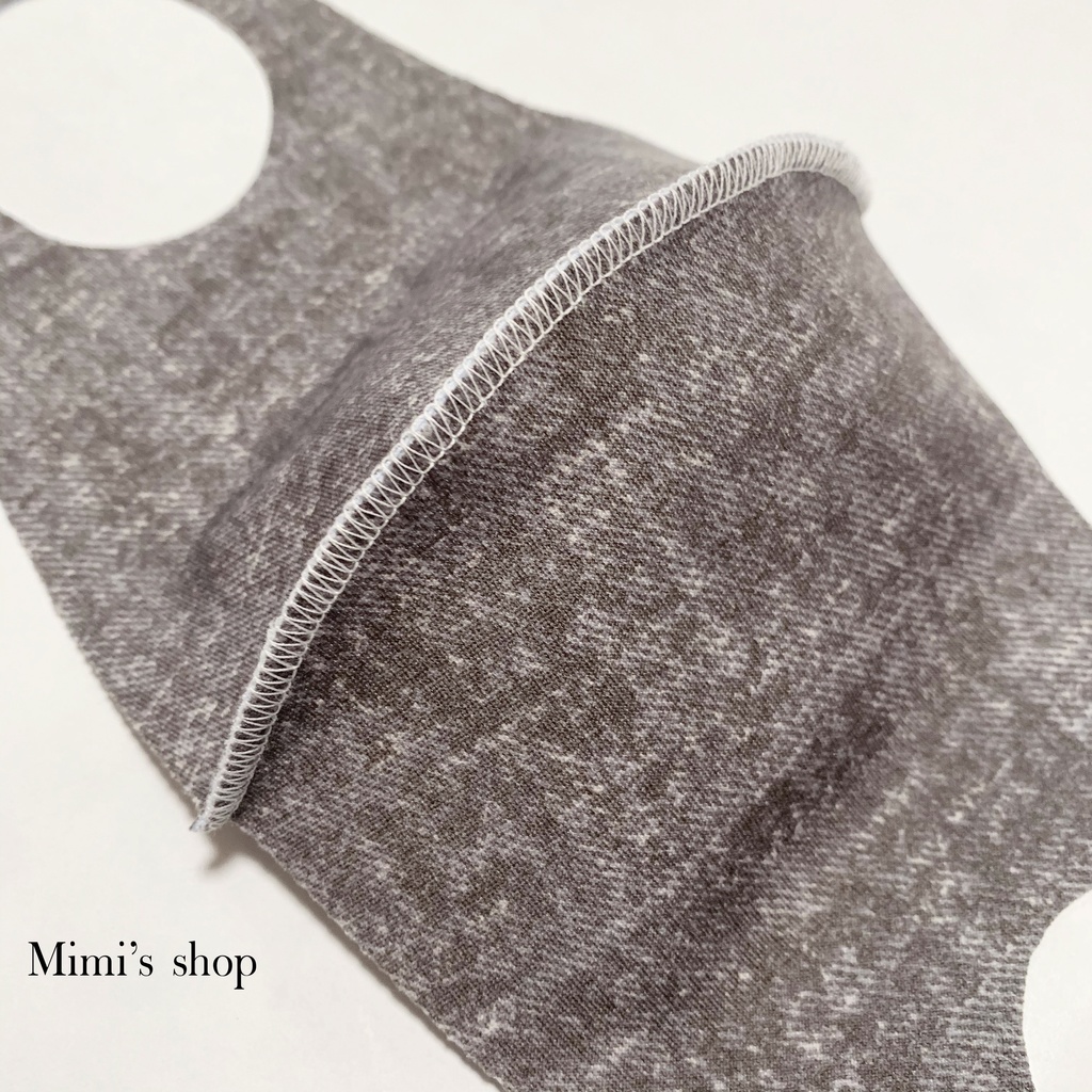 水着用素材 立体マスク ツイード柄 プリント カーキ グレー 男女兼用 速乾 オールシーズン 肌荒れしない