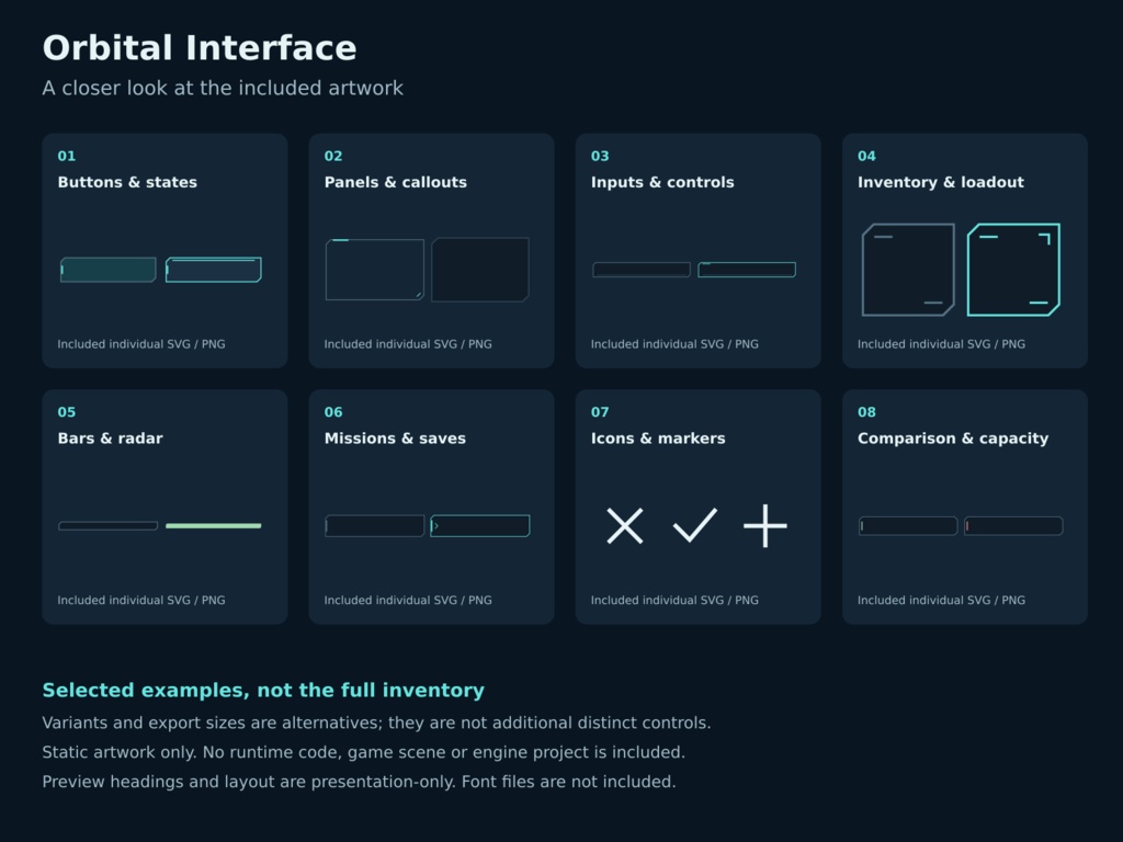 Orbital Interface Complete|SF・宇宙UI素材 SVG・PNG
