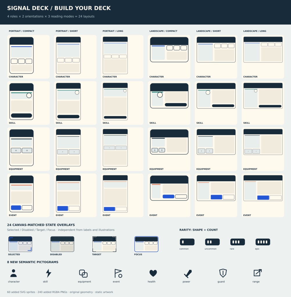 Signal Deck 0.2.0｜カードUI素材 SVG・PNG