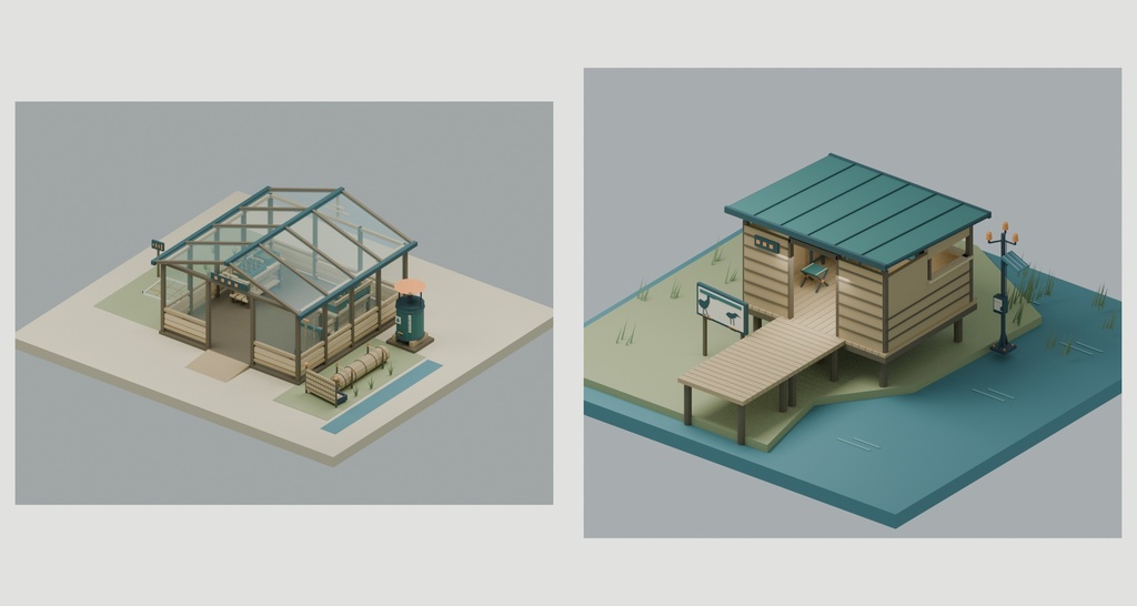 Tideglass Estuary|97モデル・10エリアの河口3D素材
