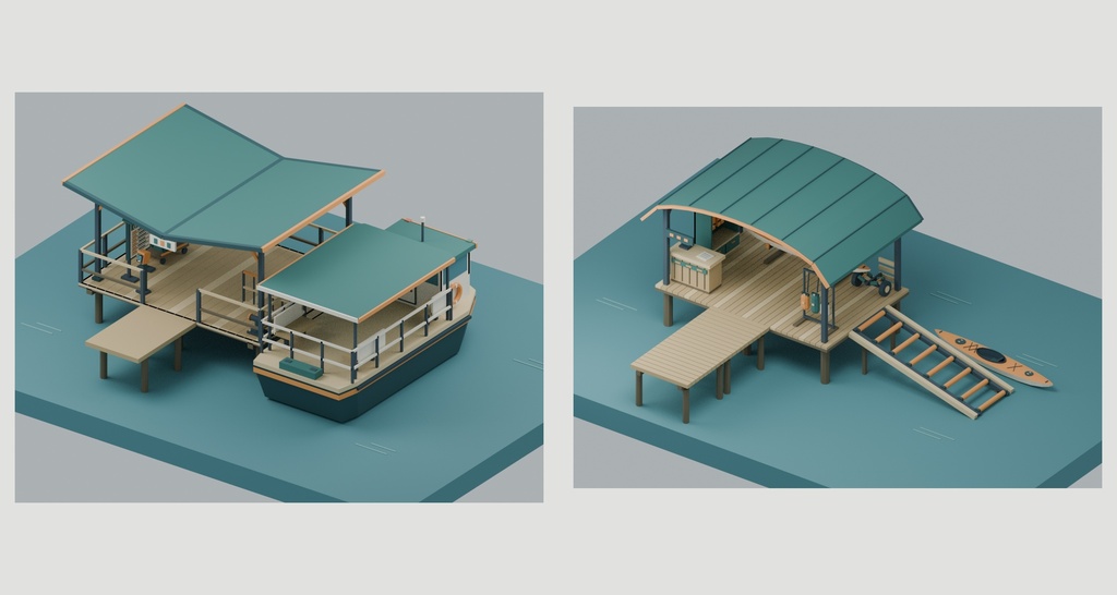 Tideglass Estuary|97モデル・10エリアの河口3D素材