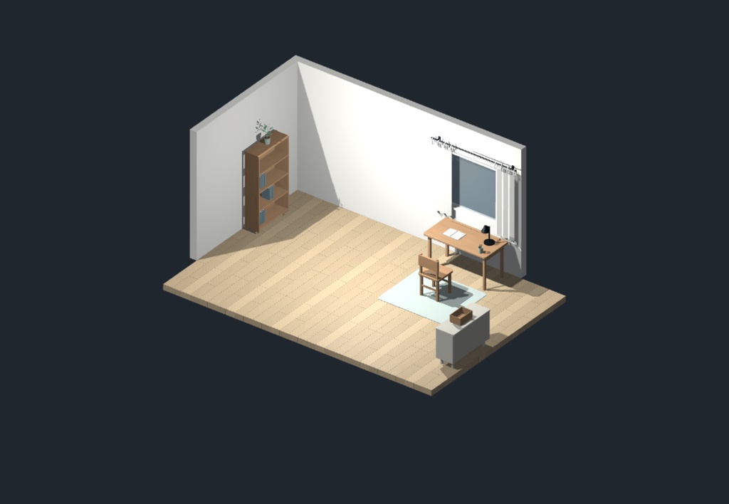 Wooden Study Room Kit｜木製書斎22モデル・3D素材