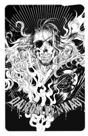 夜中のテンションで描いた絵で作ったICカードステッカー