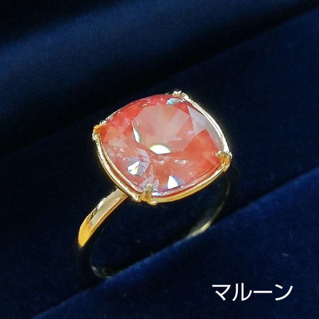 【リングA スクエアNo.2】ゴールド_5種