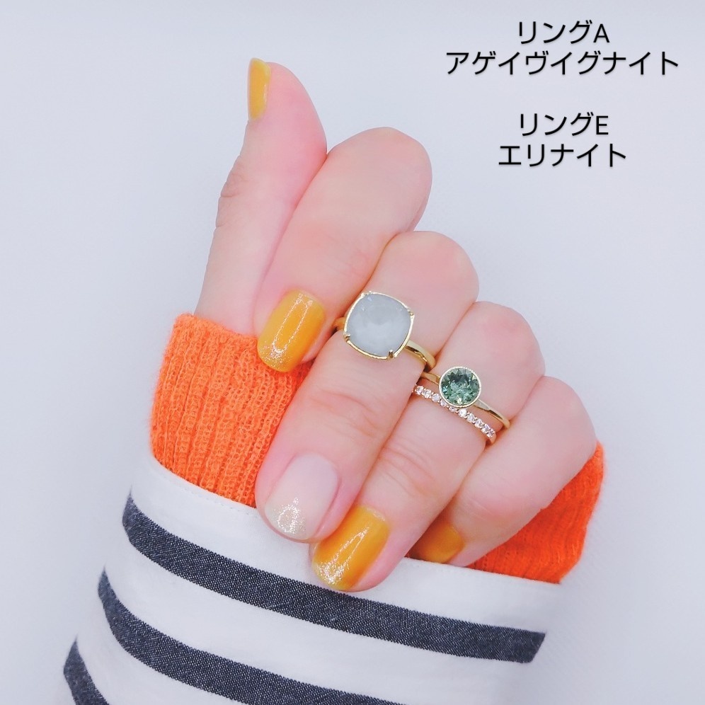 【リングA スクエアNo.2】ゴールド_5種