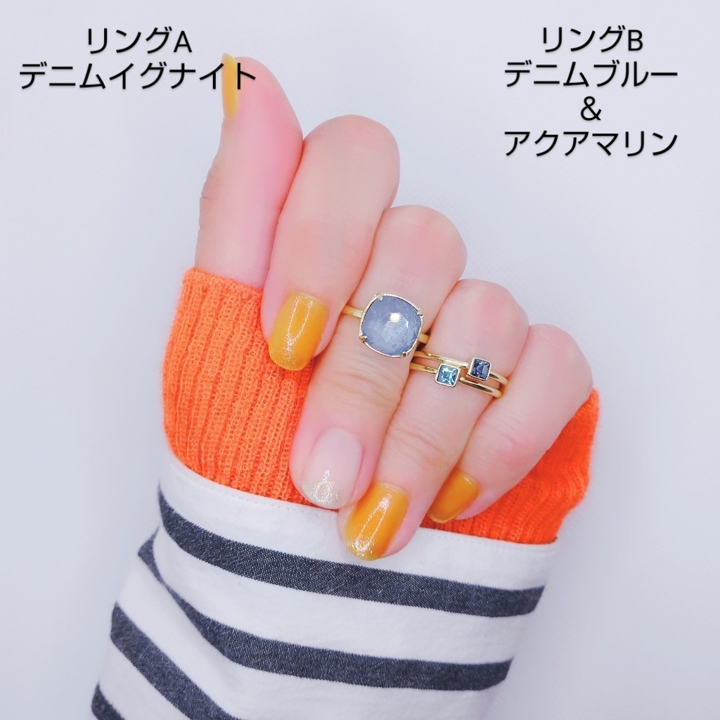 【リングB スクエア】ゴールド_7種