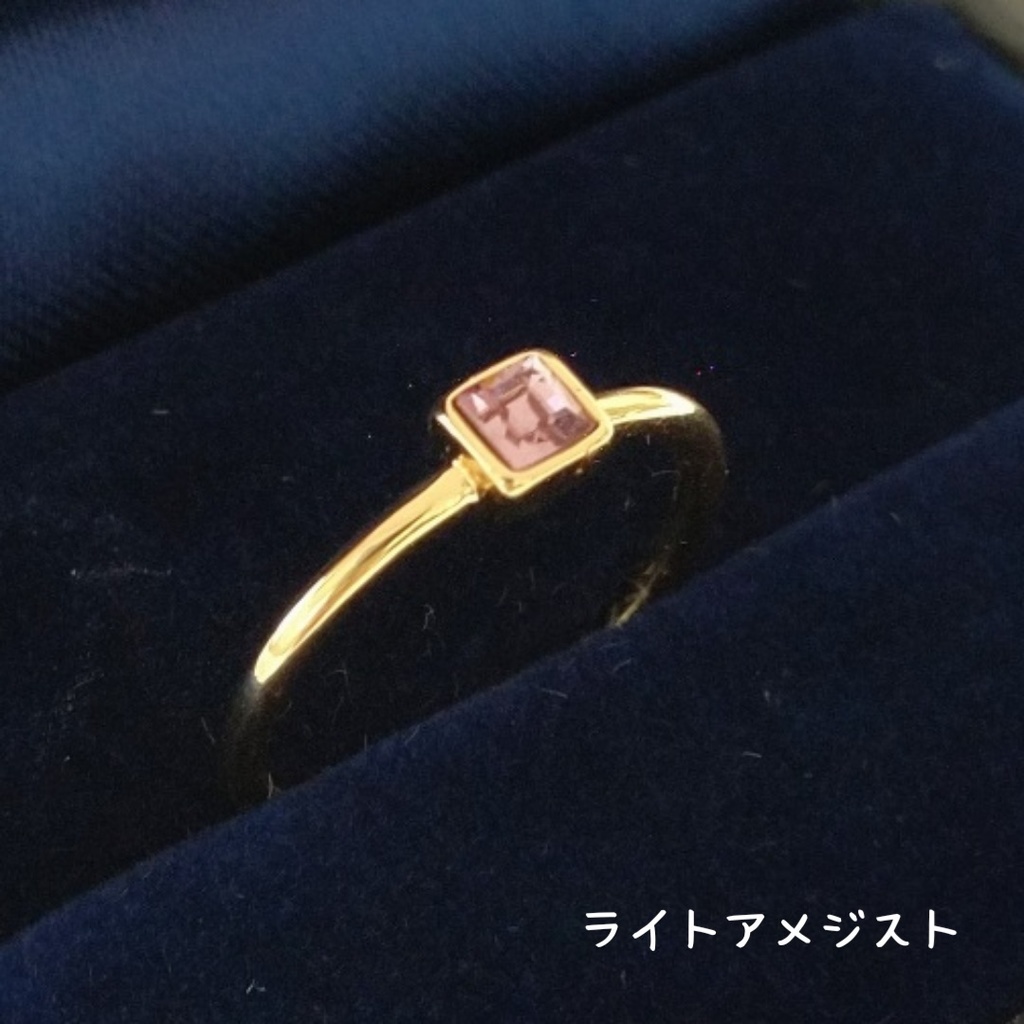 【リングB スクエア】ゴールド_7種