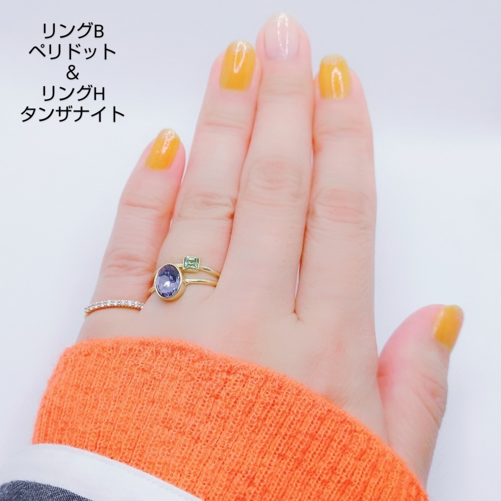 【リングB スクエア】ゴールド_7種