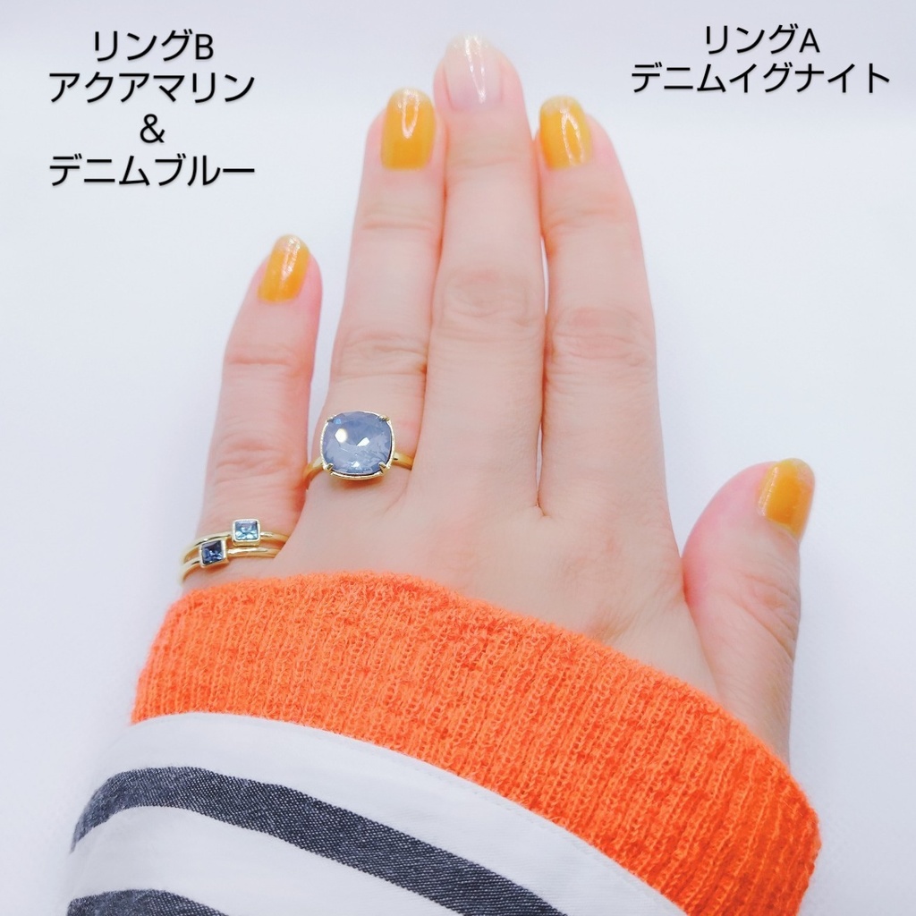 【リングB スクエア】ゴールド_7種