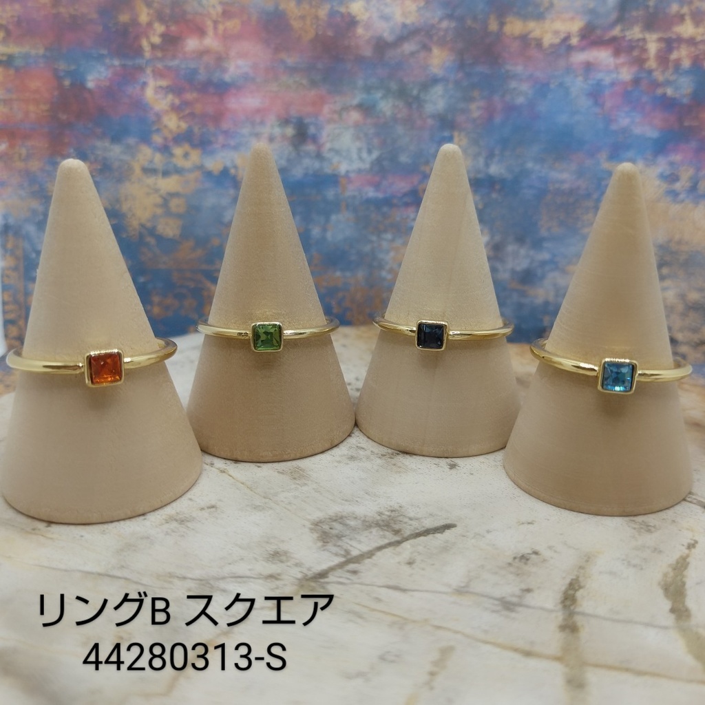 【リングB スクエア】ゴールド_7種