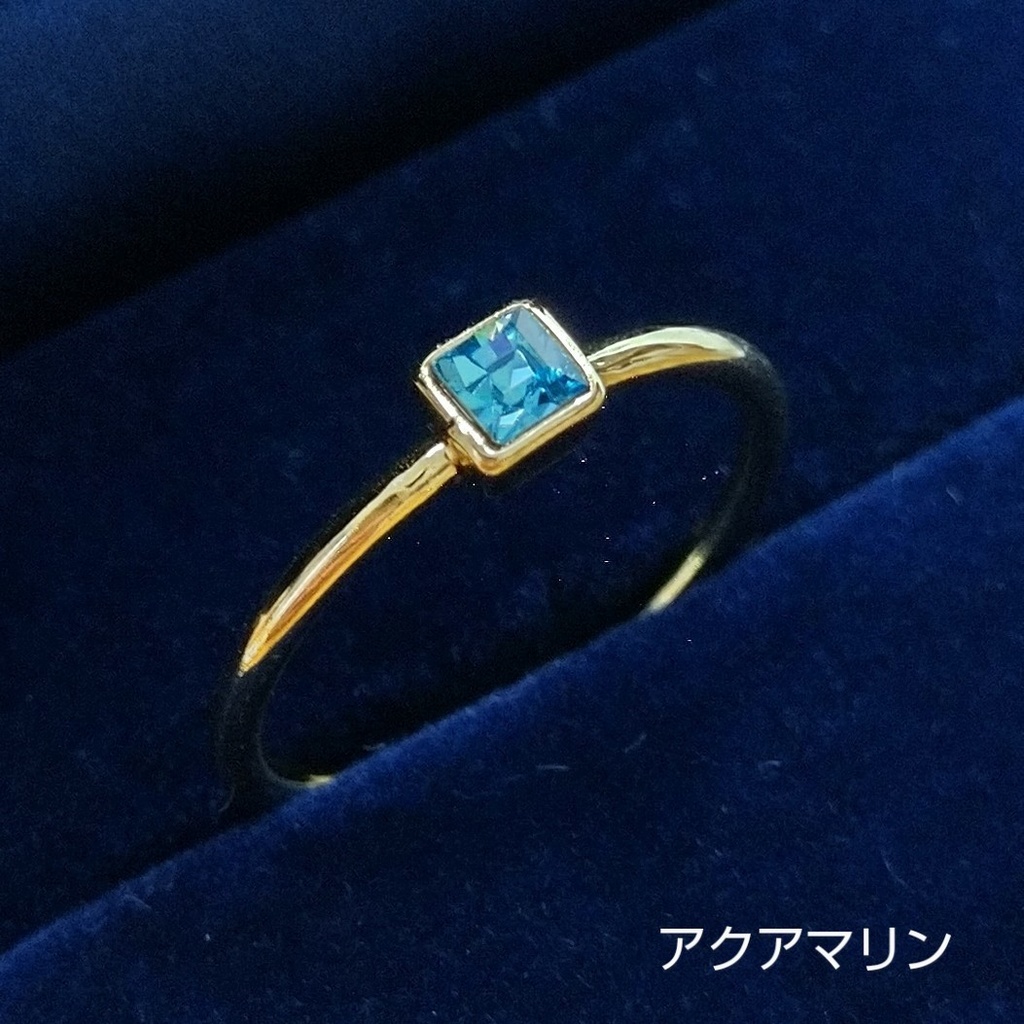 【リングB スクエア】ゴールド_7種