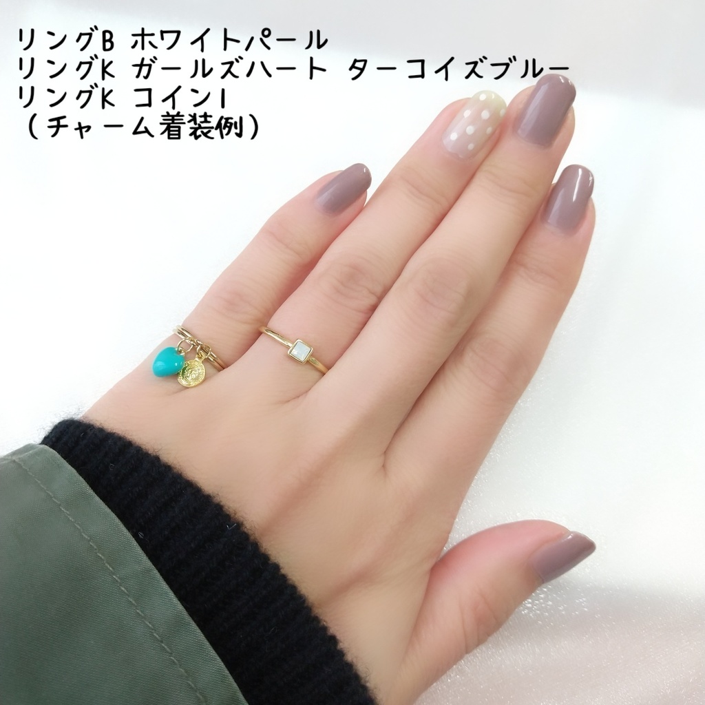 【リングB スクエア】ゴールド_7種