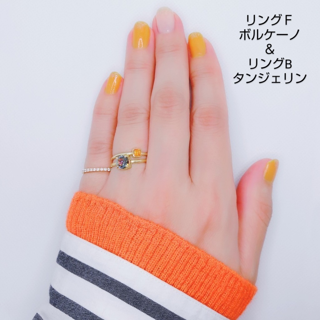 【リングB スクエア】ゴールド_7種