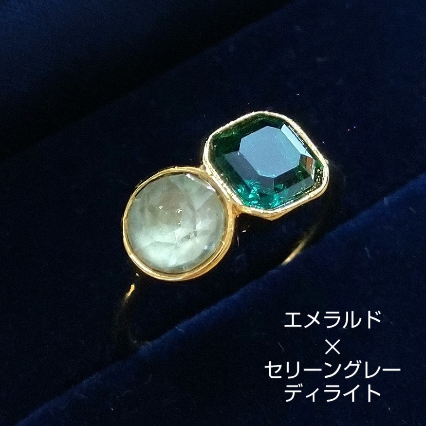 【リングD ラウンド✕オクタゴン】ゴールド_3種