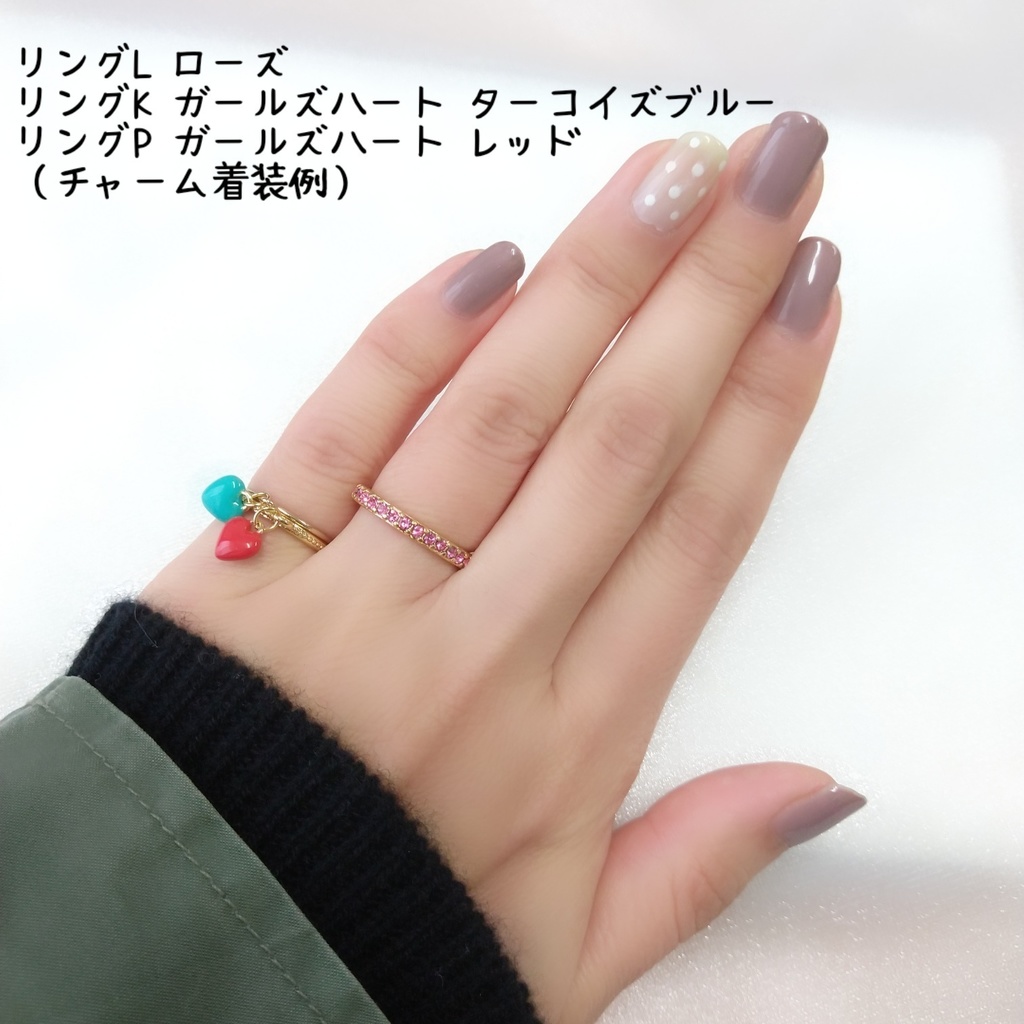 【リングL ハーフエタニティ1 ストレート】ゴールド_4種