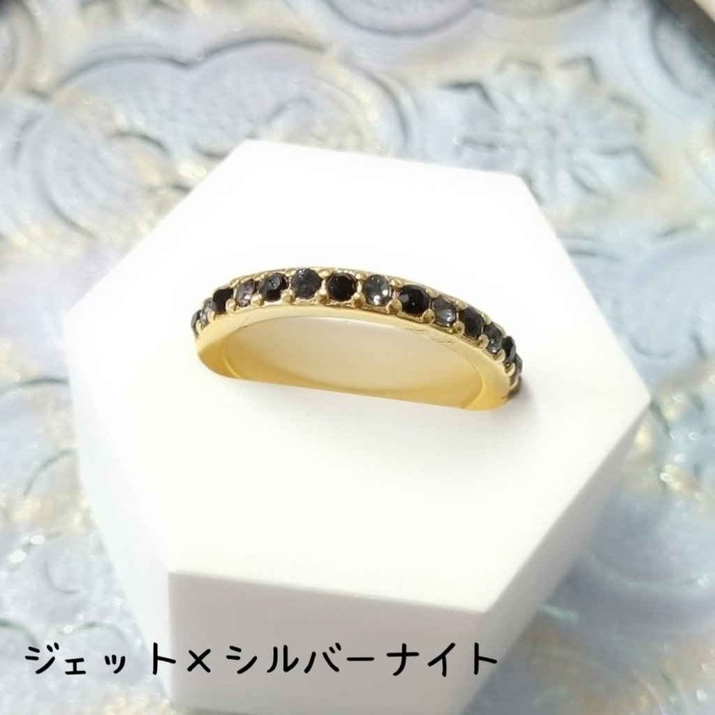 【リングL ハーフエタニティ1 ストレート】ゴールド_4種