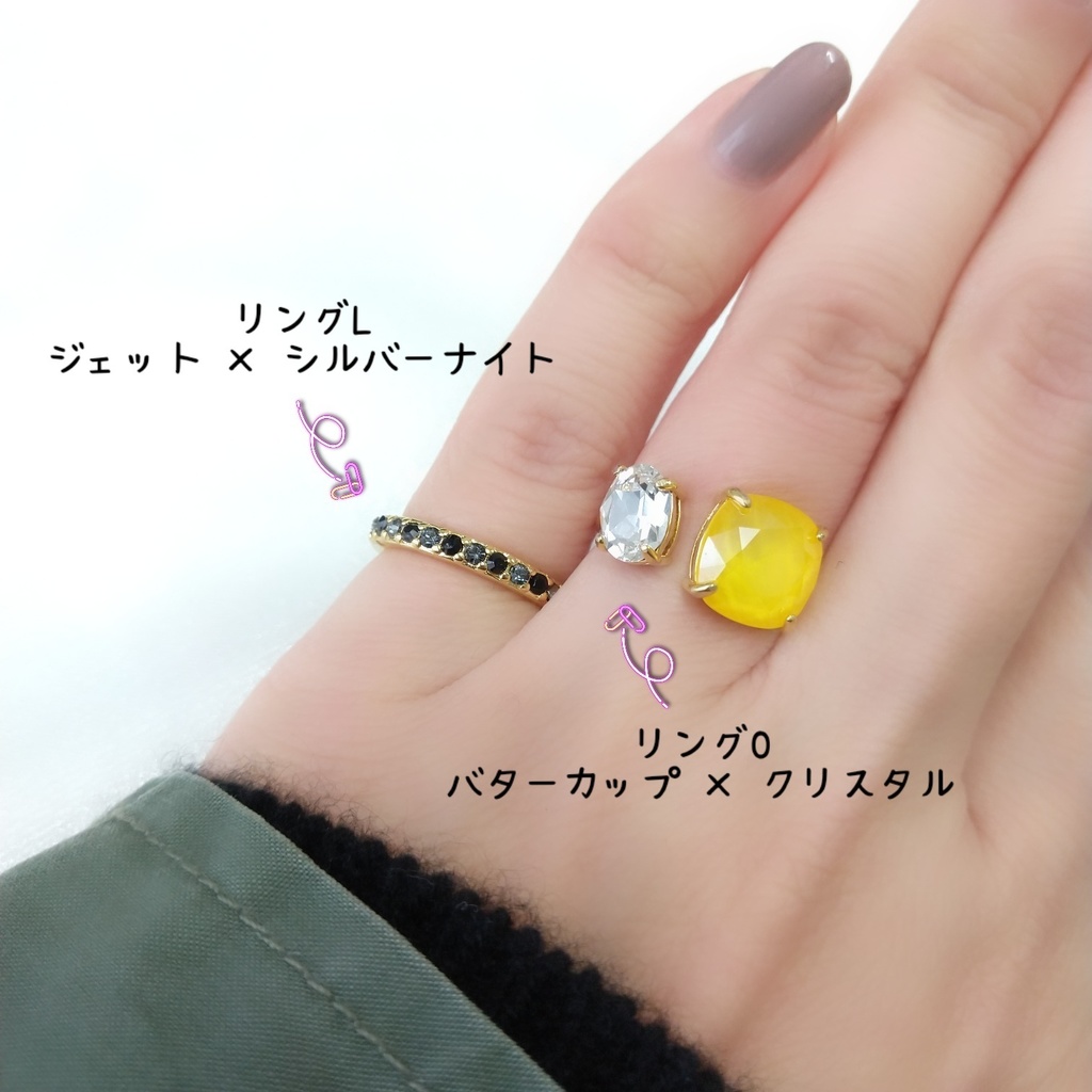 【リングL ハーフエタニティ1 ストレート】ゴールド_4種