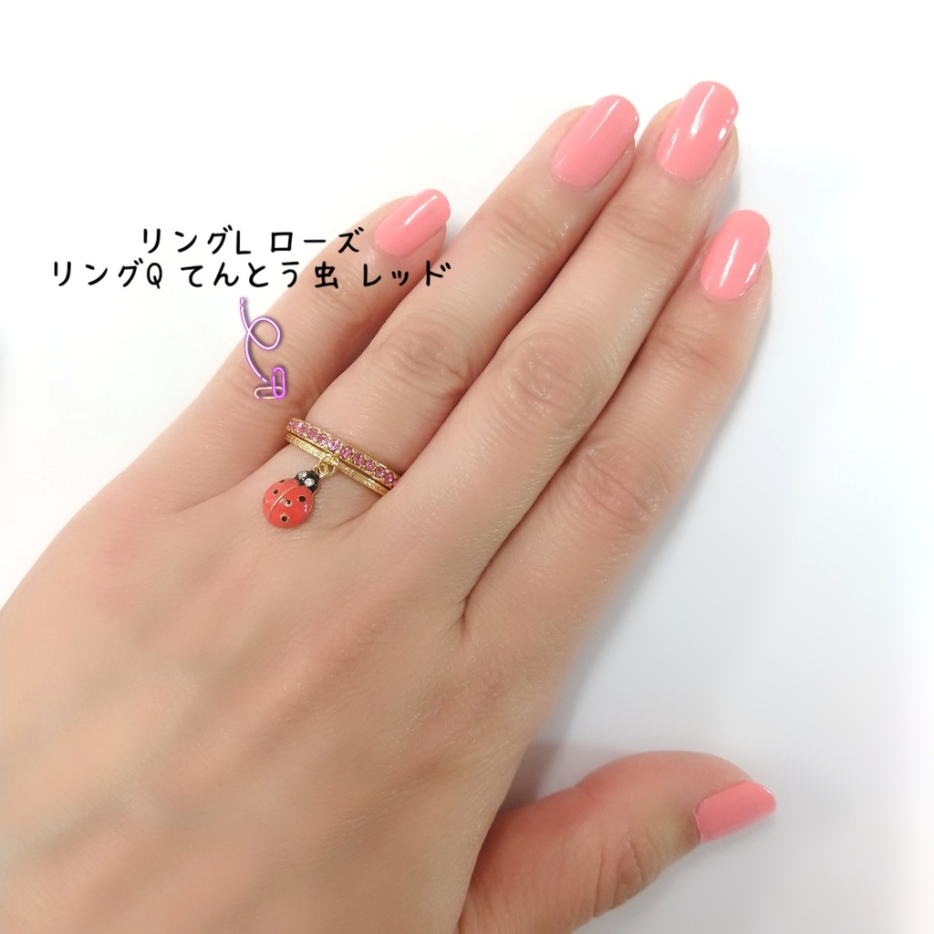 【リングP カン付きNo.2】ゴールド_カスタマイズリング