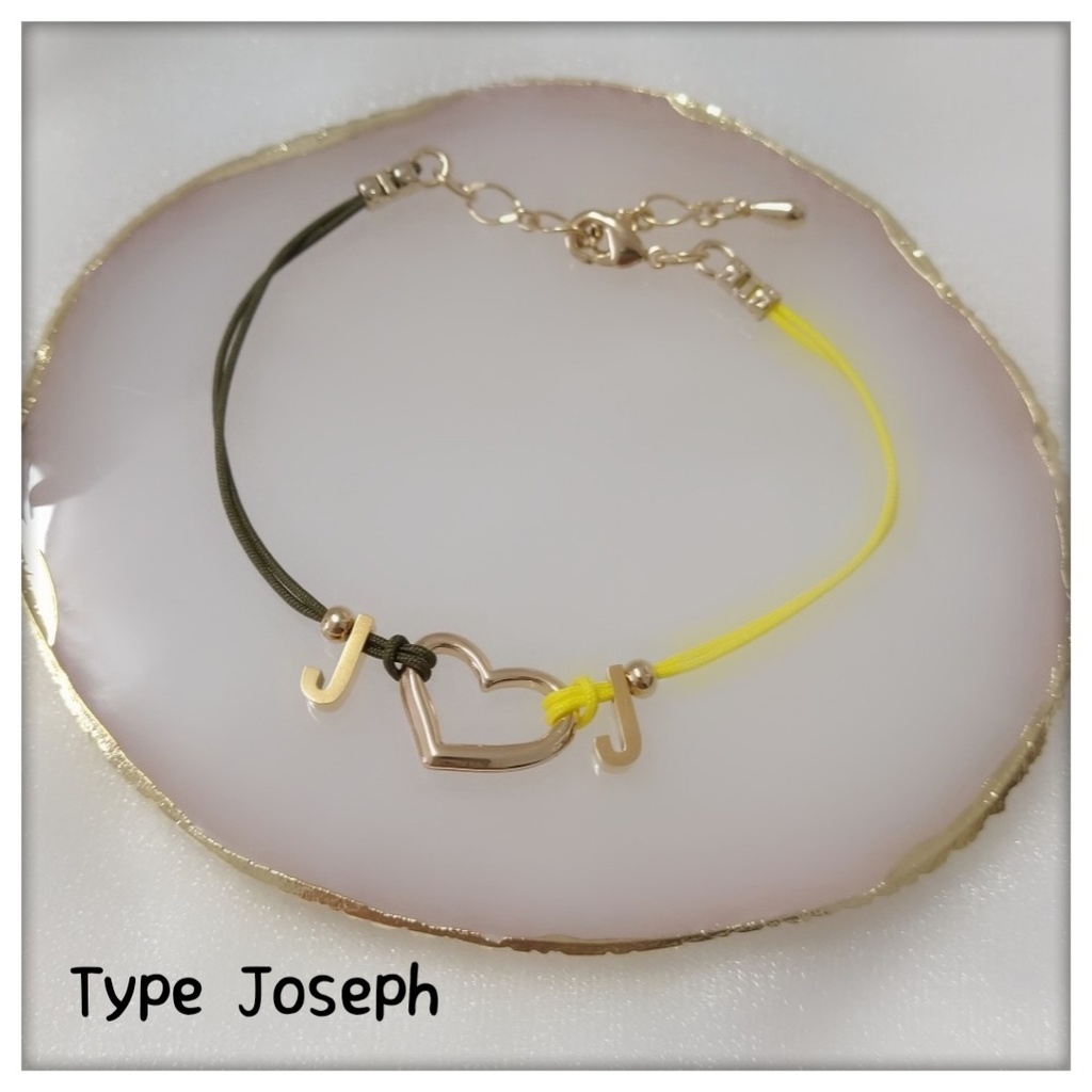 【ブレスレットB】コードイニシャルブレス_10種