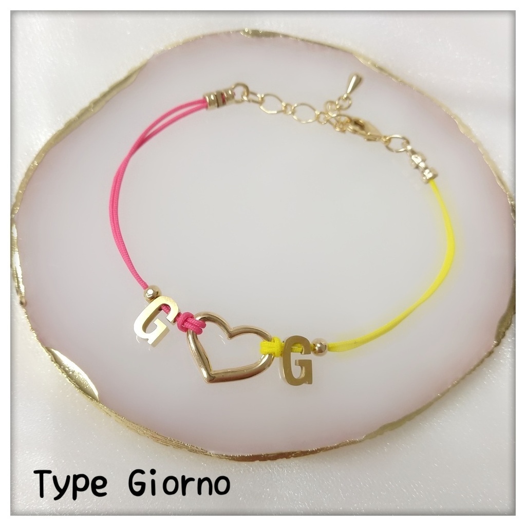 【ブレスレットB】コードイニシャルブレス_10種