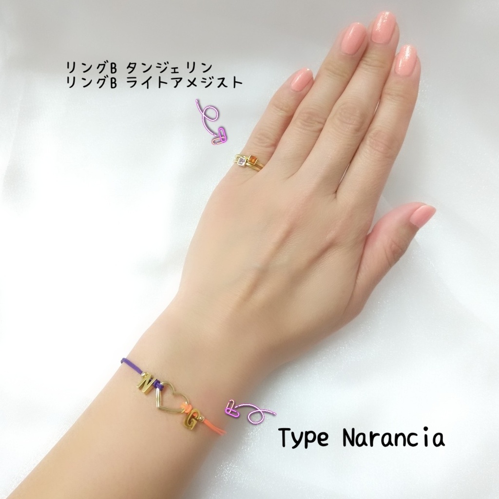 【ブレスレットB】コードイニシャルブレス_10種