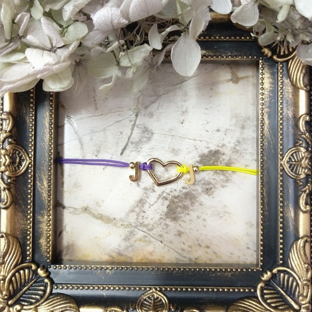 【ブレスレットB】コードイニシャルブレス_10種