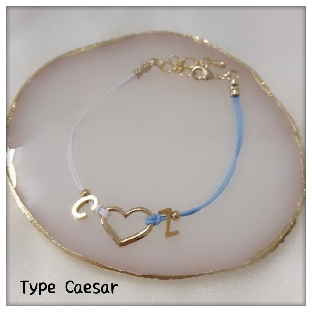 【ブレスレットB】コードイニシャルブレス_10種