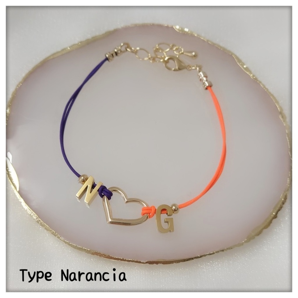 【ブレスレットB】コードイニシャルブレス_10種