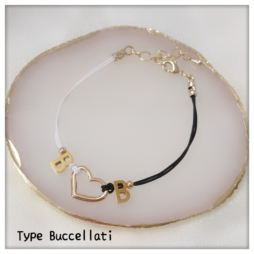 【ブレスレットB】コードイニシャルブレス_10種