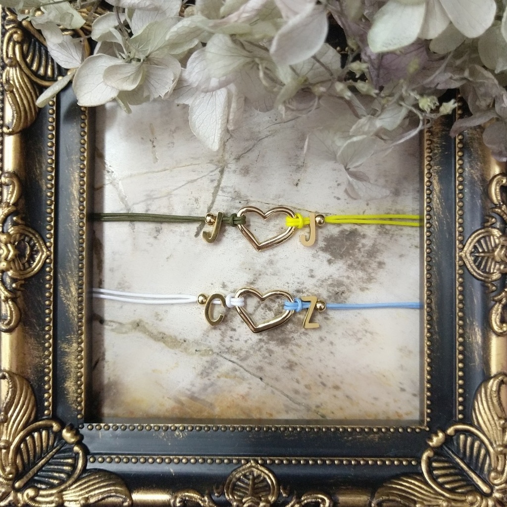 【ブレスレットB】コードイニシャルブレス_10種