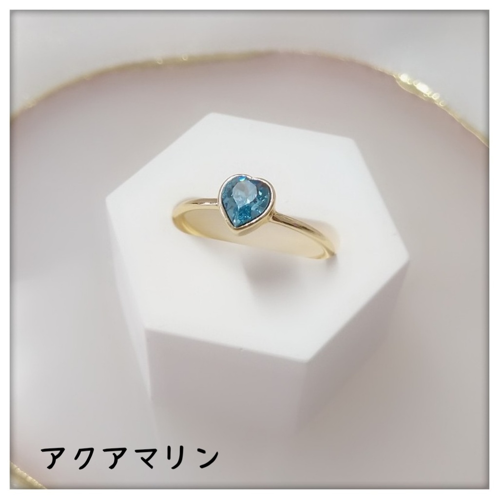 【シアーハートアタック_ネックレス・リング_12号】ゴールド_各3Color