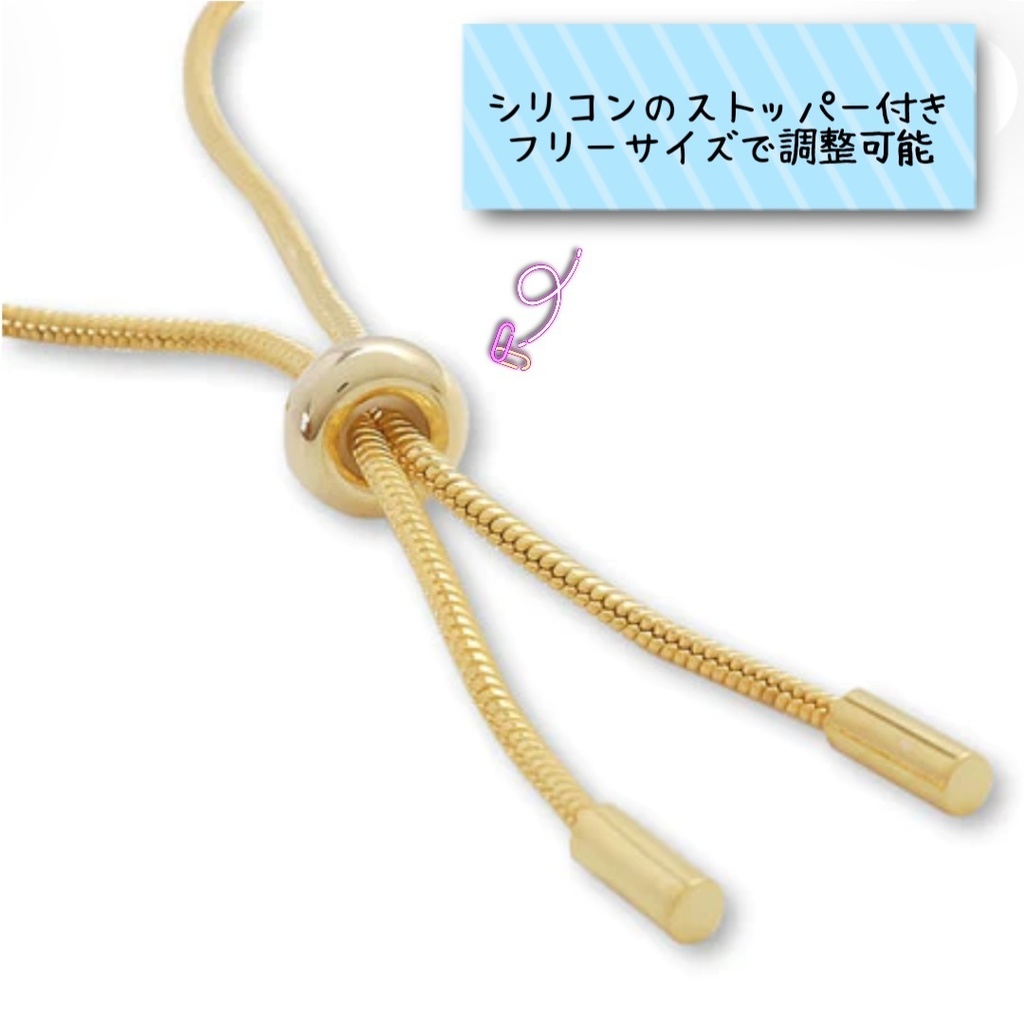 【ブレスレットC】ストーンイニシャルブレス_6種