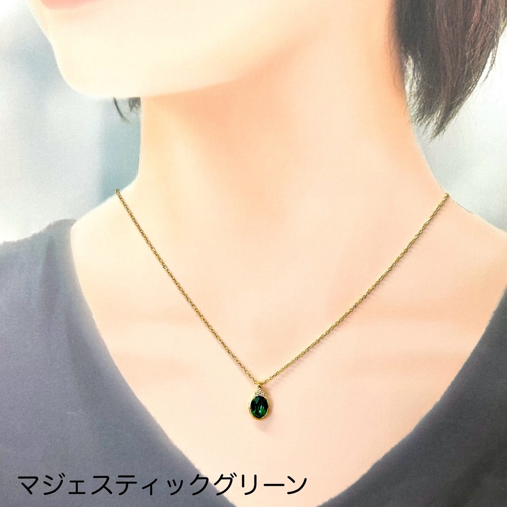 【ネックレスC】バチカン付 オーバルネックレス ゴールド