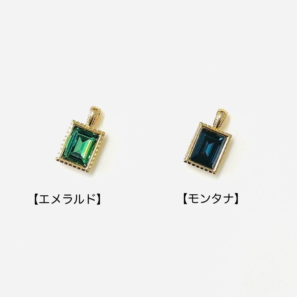 【ネックレスD】バチカン付 レクタングルネックレス ゴールド